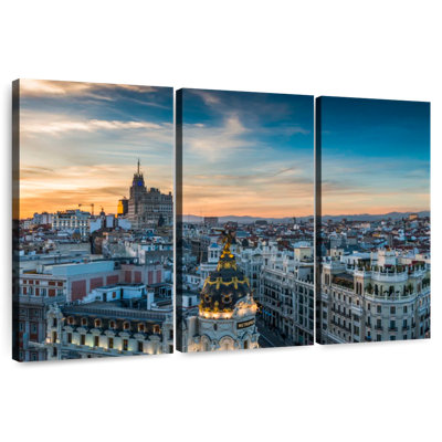 Horizon de Madrid au crépuscule