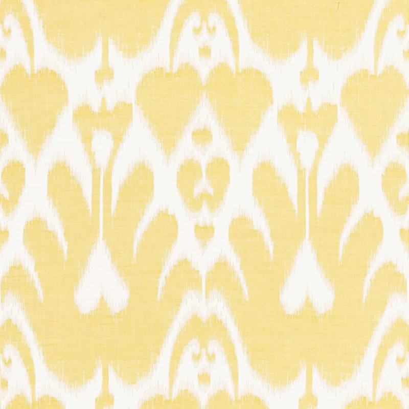 Lela Cotton Ikat Fabric, Canary