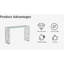 Console moderne: acier inoxydable robuste et surface en verre transparent