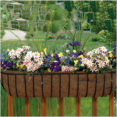Ubalda Metal Railing Planter