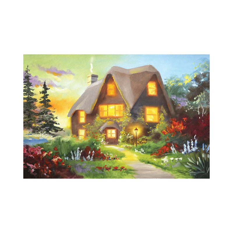 Cabin In The Country by D. "Rusty" Rust - Gallery-Wrapped Canvas Giclée on Canvas, 20.32 cm H x 30.48 cm W, Canvas
