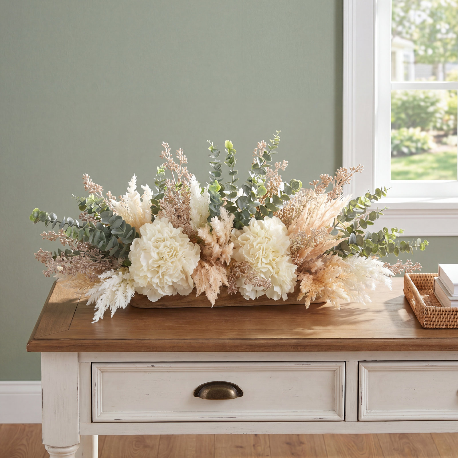 Eucalyptus Floral Arrangement, White