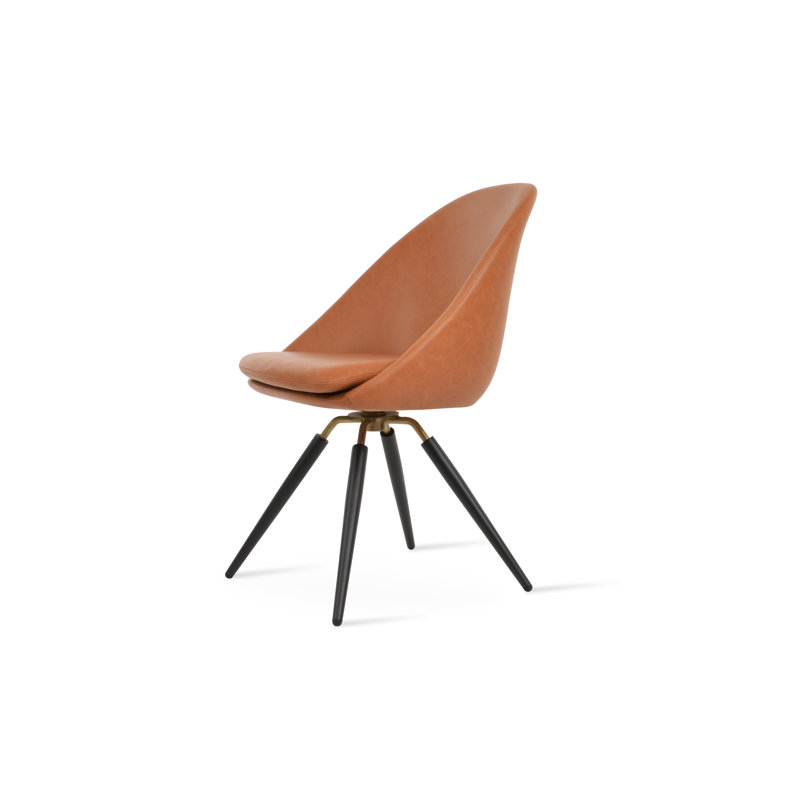 Avanos Carrot Side Chair, Cinnamon, Black