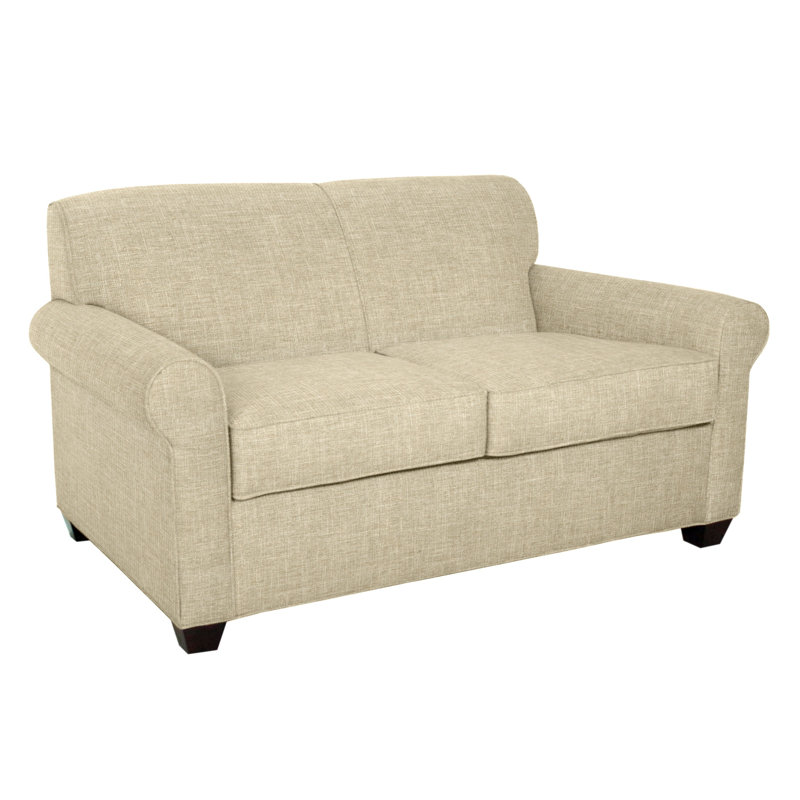 Finn 59" Rolled Arm Loveseat, Archetype Hemp, Cafelle