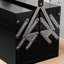 Armoire à outils en métal avec poignée, boîte à outils en métal, noir