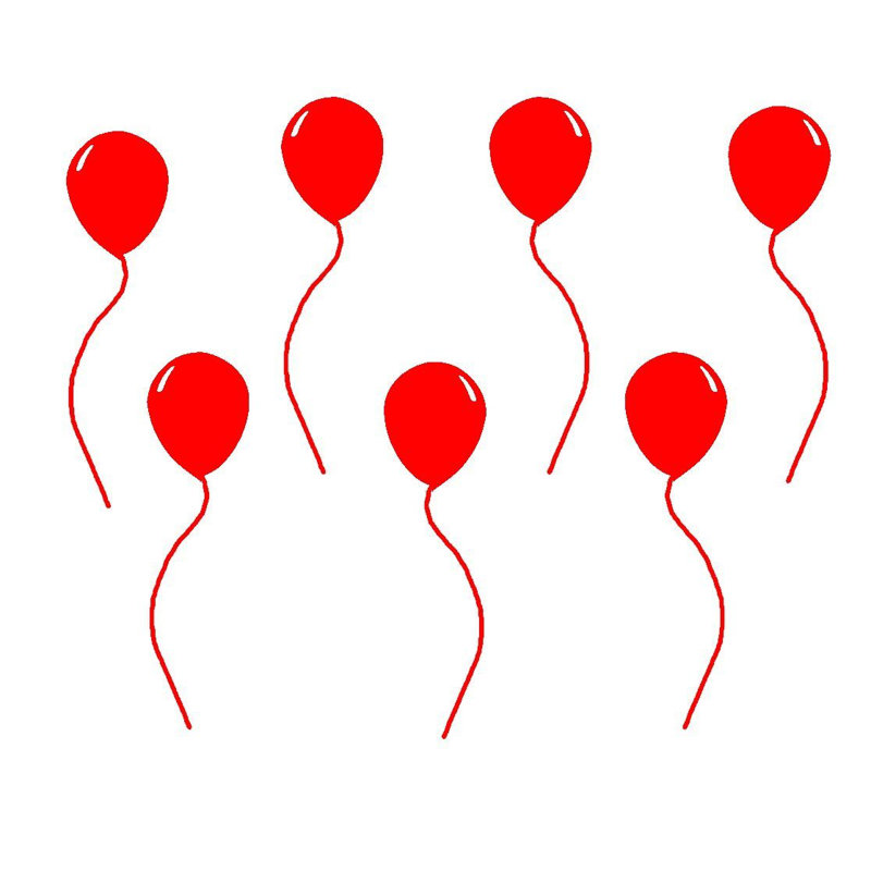 Décalcomanie murale en vinyle ballon Hunsicker, Rouge