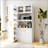 Kitchen Pantry Cabinet With Multi-Functional Pull-Out Multi-Tier Storage Shelf