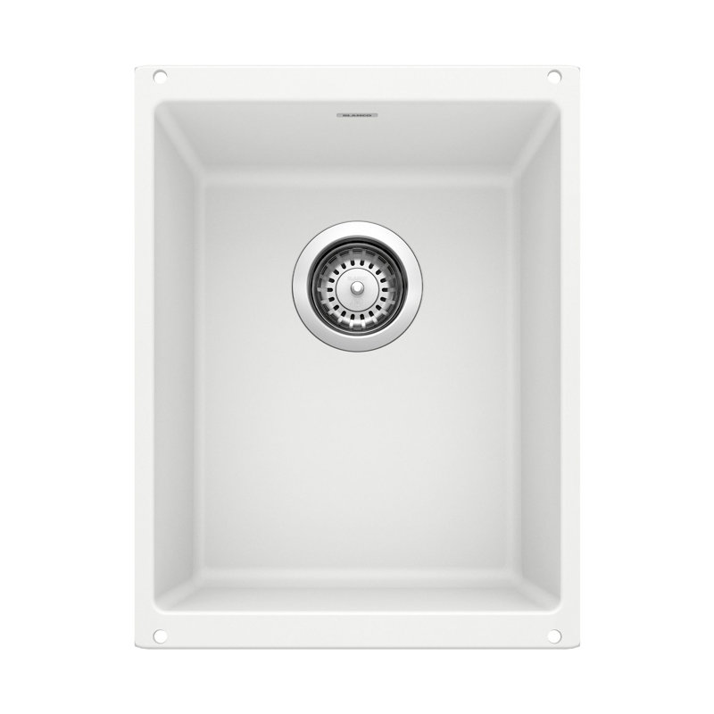 Precis SILGRANIT 13.75" L X 18" W Undermount Bar Sink, White