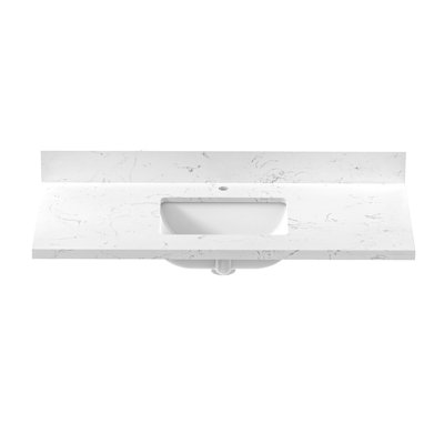 Granite Vanity Top with Integrated Backsplash–No Cabinet