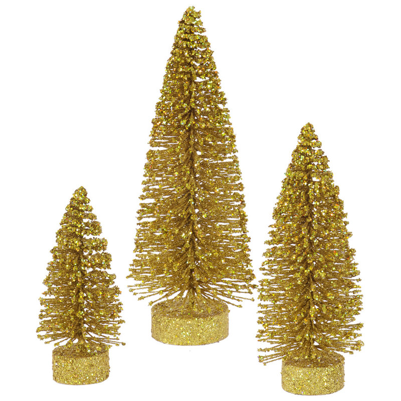 Arbre de Noël artificiel à paillettes, Or