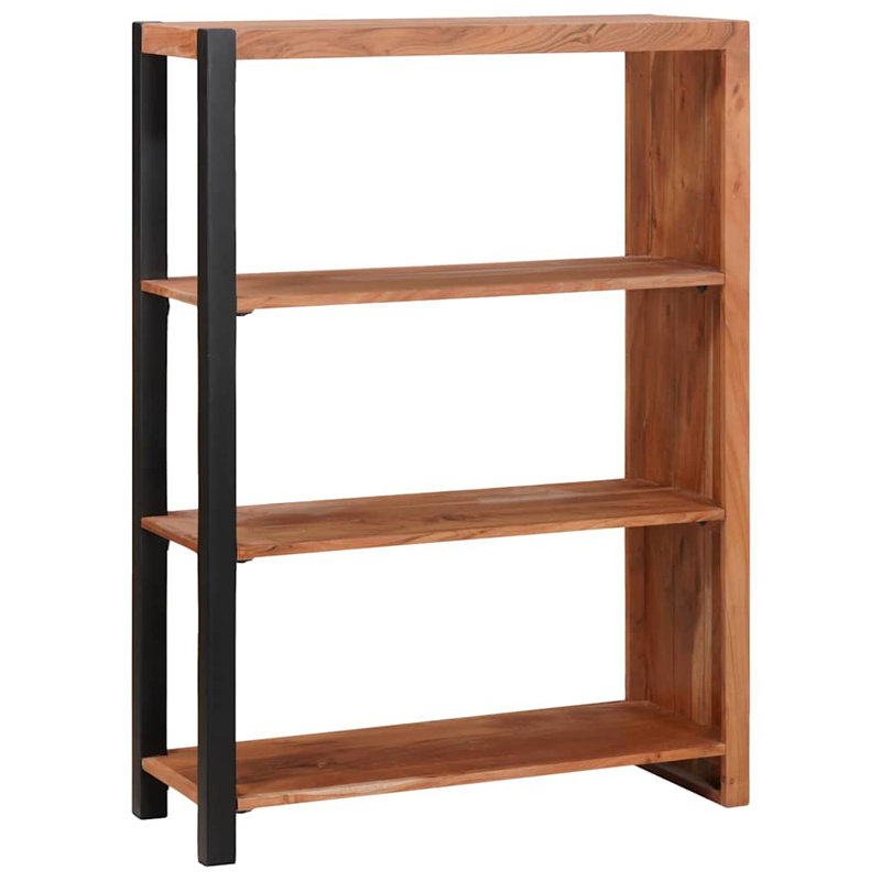 Bookshelf Solid Acacia Wood Modern Home Library Unit Bookshelves, (3 Shelves) 110cm H x 80cm W x 30cm D