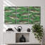 «Green Bass School Fish», reproduction d'art sur toile encadrée, impression sur toile-132153773-132153771