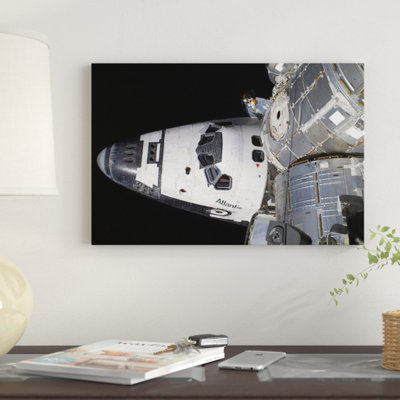 " A High-Angle View Of The Crew Cabin Of Space Shuttle Atlantis " by Stocktrek Images
