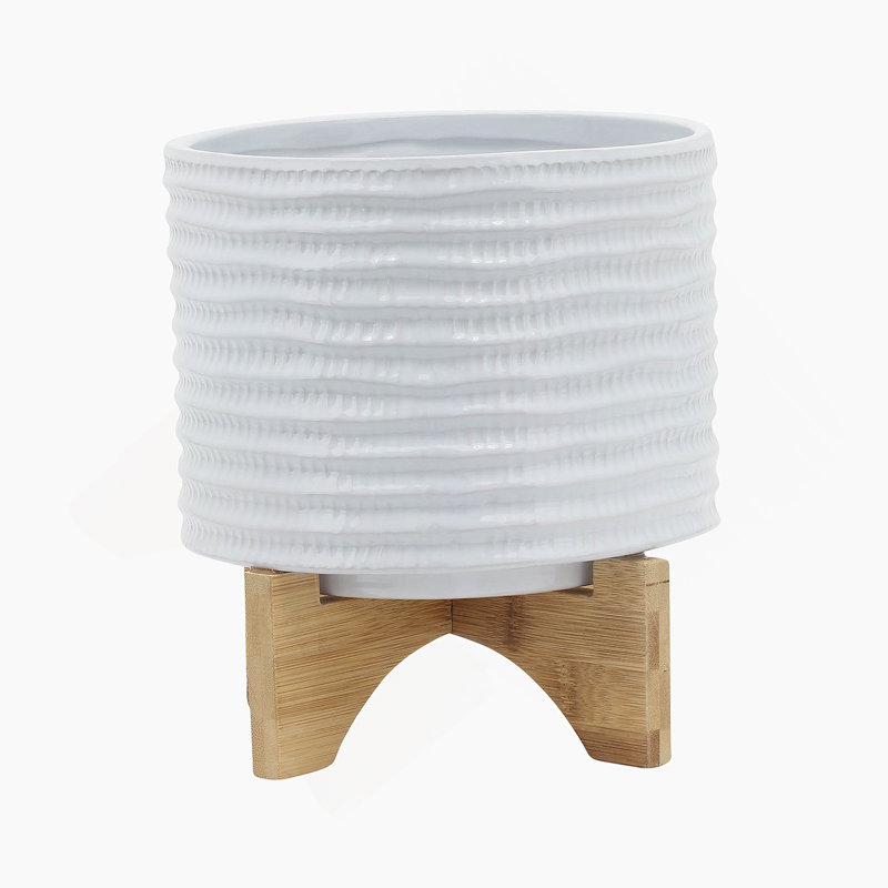 Pot à fleurs en céramique polyvalent avec support pour toutes les plantes et espaces