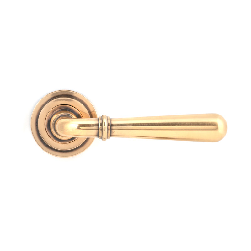 Newbury Lever on Rose Set (Art Deco), Polished Bronze