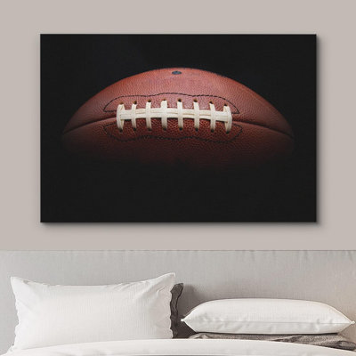 Sport " Close Up High Contrast Tournament Football Boys Room Decor Sports Fitness Photography Wall Decor "