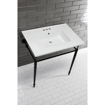 Kingston Brass Continental 31-Inch Ceramic Vanity Sink Top