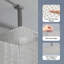 Rain Fixed Shower Head 2.5 GPM GPM-818704756