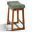 24" Upholstered Saddle Counter Height Bar Stool with Wood Frame for Kitchen Island-1477182689