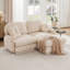 Canapé deux places profond en chenille Cloud (186 cm L x 147 cm P x 95 cm H) avec pouf amovible