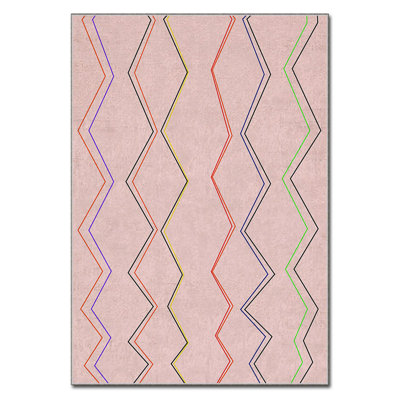Tapis luxueux en velours, 2,6 x 4,6 pieds, 100% polyester, 740 g / m² | Éponge stratifiée antidérapante pour le confort | Facile à laver à la machine | Imprimé numérique moderne, parfait pour n'importe quelle pièce