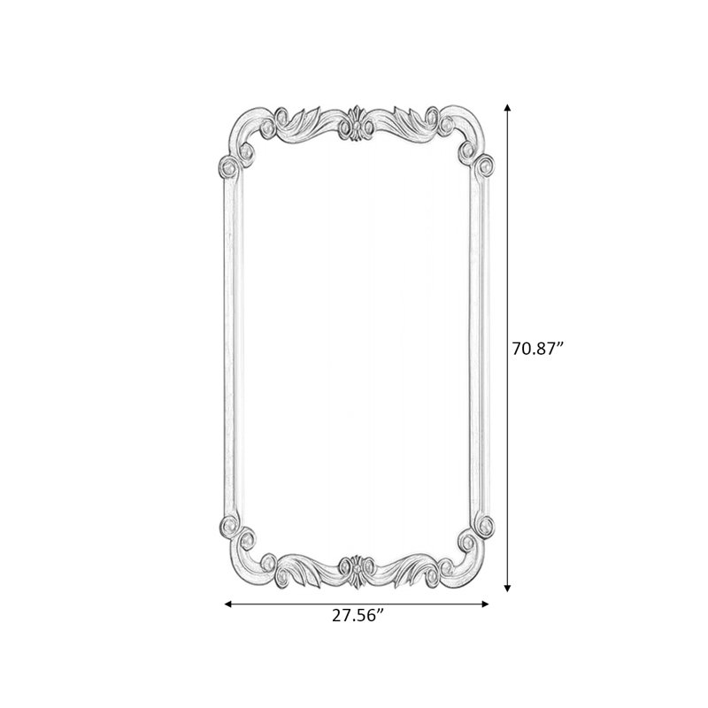 Rectangle Manufactured wood Full Length Mirrors