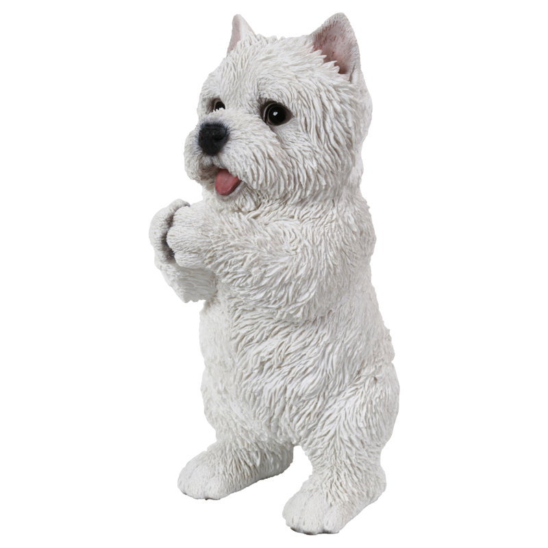 Statue jouant Westie
