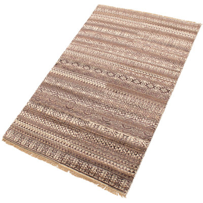 Alisabeth One-of-a-Kind 4'11" X 7'11" 2010s Wool Area Rug in Dark Brown