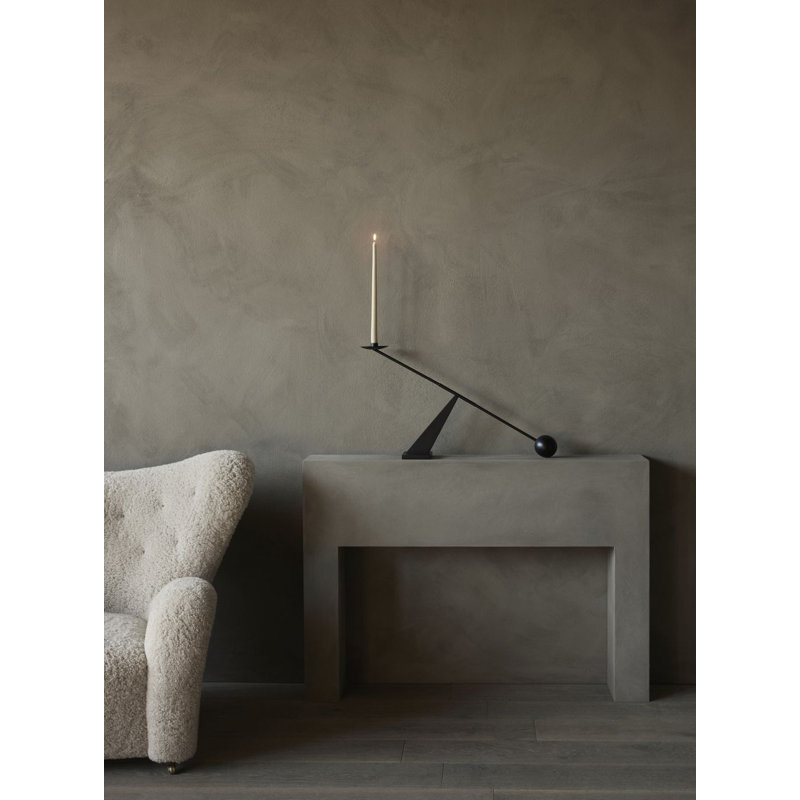 Interconnect Candlestick, Black, 10.04" H x 16.73" W x 3.54" D