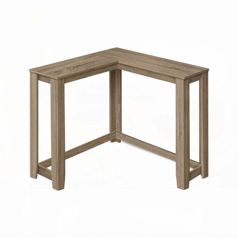 Table d'appoint, console, vestibule, étroit, d'angle, salon, chambre à coucher, stratifié brun, contemporain, moderne, Taupe