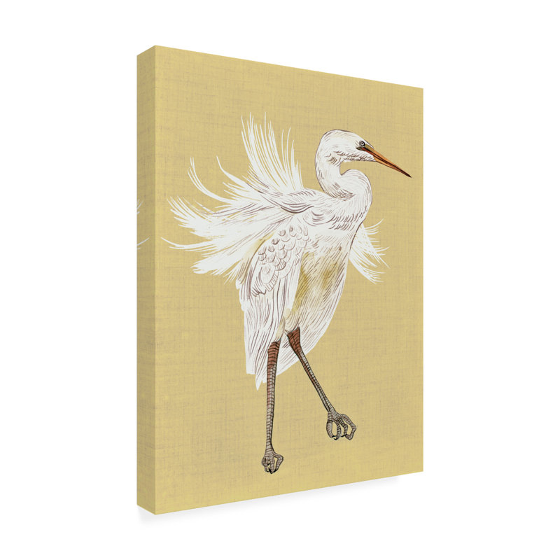 «Heron Plumage V» sur toile par Melissa Wang, H 24 po x l 18 po x P 2 po