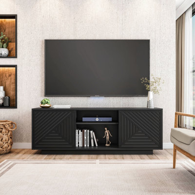 Techni Mobili Modern TV Stand With Spacious Storage And Cable Management, Fits Tvs Up To 70 Inches