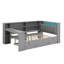 Lit plateforme avec tablettes de rangement, lit gigogne-421616765