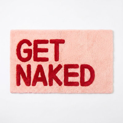 Casanova Slogan Get Naked Bath Mat
