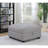 Austin Grey Square Upholstered Storage Ottoman