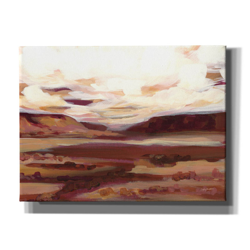 «Mauve Mesa 2» par Haley Knighten, art mural sur toile, H 12 po x l 16 po x P 0,75 po