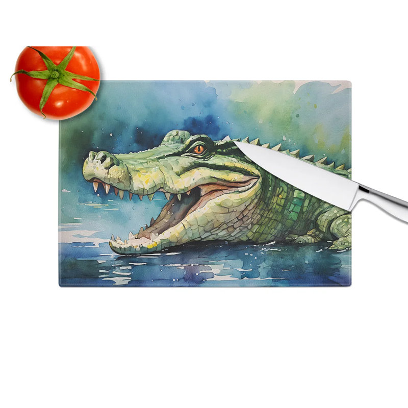 Planche à découper décorative en verre trempé avec œuvre d'art vibrante, planche à découper antidérapante pour la cuisine