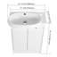 Ensemble de meuble-lavabo simple autoportant 23 po avec comptoir en céramique Derwent et support de rangement mural 12 po-647804750