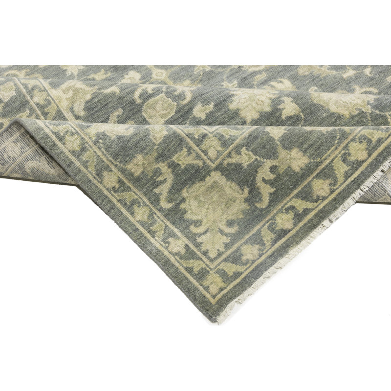 Tapis oriental en laine Elanas, Rectangle 7 pi 10 po x 9 pi 11 po