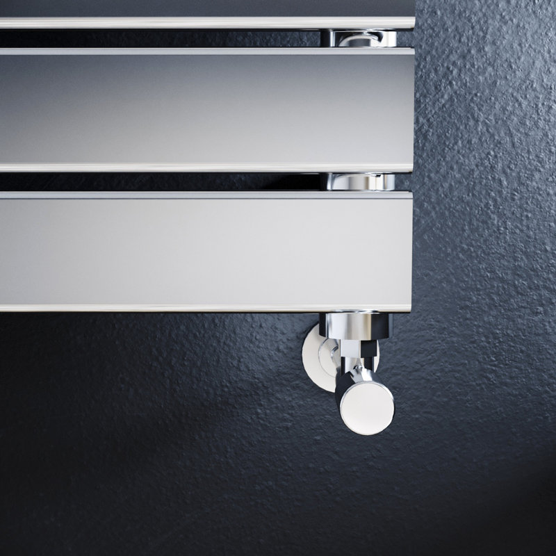 Penstemon Flat Panel Towel Rail Heated Towel Rails, 1000mm H x 500mm W x 68mm D