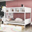 Lit superposé simple au dessus d'un lit double avec tiroirs Tallmadge-825556564