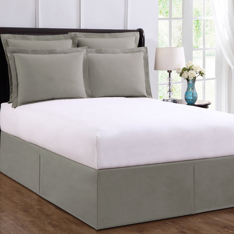 Bed Maker's No Lift Wrap Around Bed Skirt, 14" Drop, Full, White, Full, White