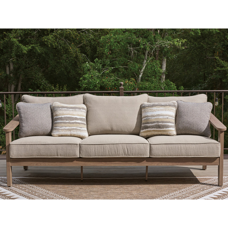 Canapé d'extérieur avec coussin Claritsa
