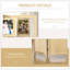 4 Panel Wood Room Divider With Photo Frames, Portable Folding Privacy Screen For Home And Office, Natural Finish