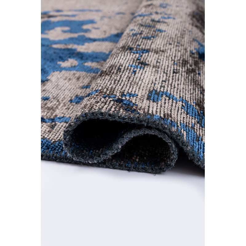 Rapture Gray/Blue Abstract Luxury Area Rug, Rectangle 7'10" x 9'10"