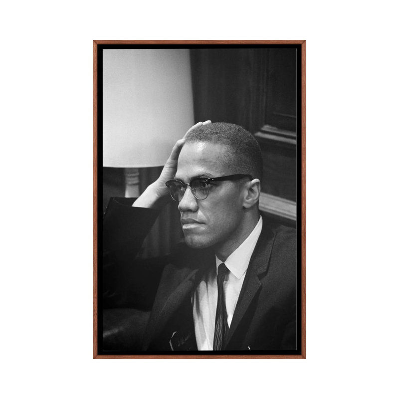 Malcolm X (1925-1965) de Marion Trikosko-impression, Pas de tapis, H 26 po x l 18 po x 1,5 po