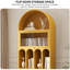 Bibliothèque moderne en bois et rotin simple-106326421