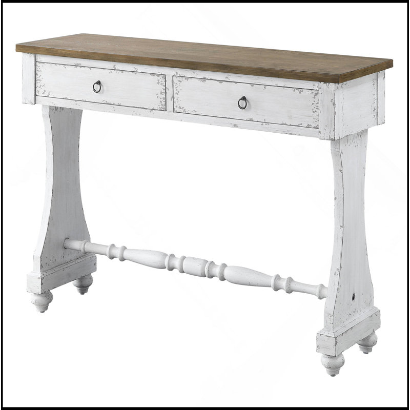 Antique White 2-Drawer Console Table