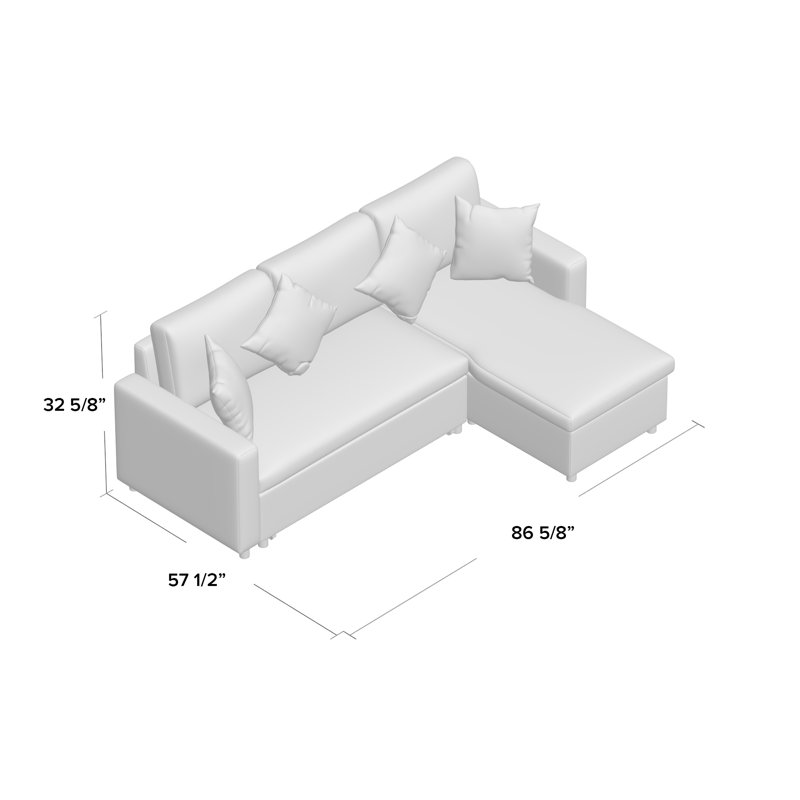 Chaise longue avec rangement Niswger, Gris