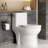 Elongated One-Piece Toilet with Soft-Close Seat, ADA Comfort Height, Dual Flush Top Buttons (3/4.8 LPF), Water Efficient Modern Ceramic Toilet for Bathroom, White